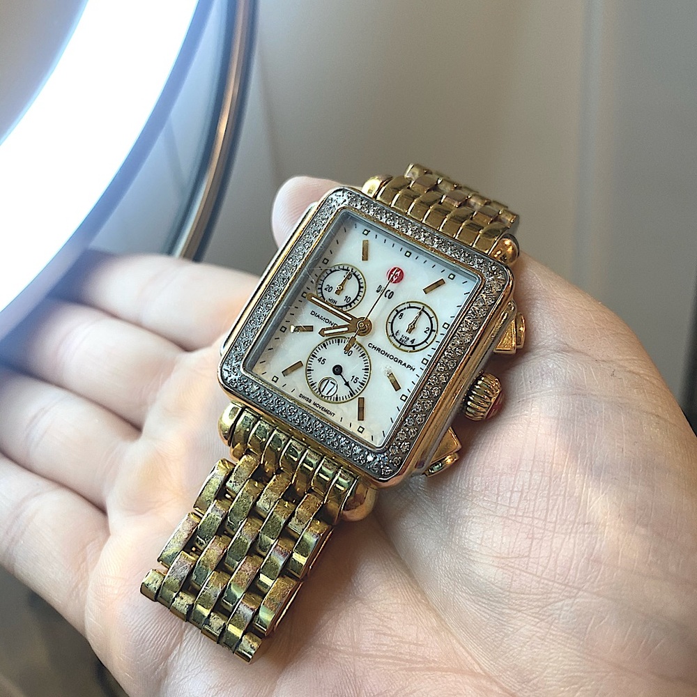 Michele Gold watch with 120 face diamonds